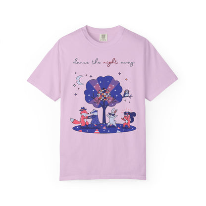 Dance the Night Away T-Shirt — Night Forest Animals Graphic Tee