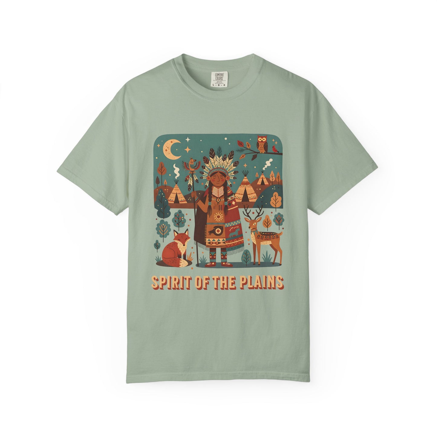 'Spirit of the Plains' T-Shirt — Native-Inspired Spiritual Graphic Tee
