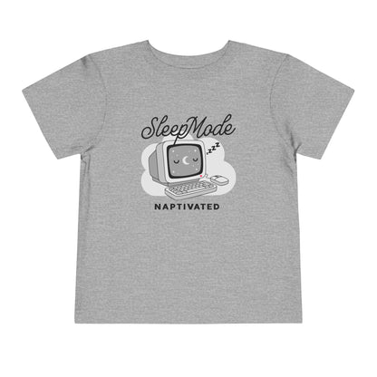 "Sleep Mode Naptivated" Toddler Tee — Cute Vintage Computer Nap T-Shirt