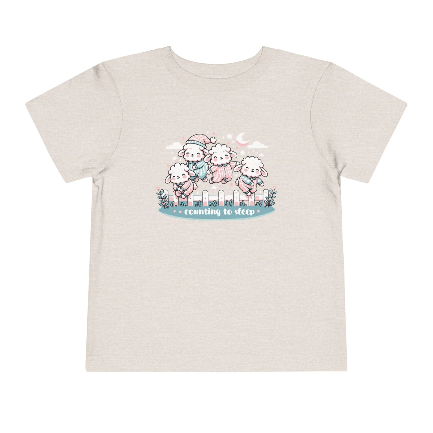 "Counting to Sleep" Toddler Tee — Cute Sleepy Sheep Bedtime Shirt
