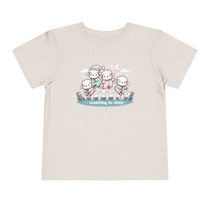 "Counting to Sleep" Toddler Tee — Cute Sleepy Sheep Bedtime Shirt