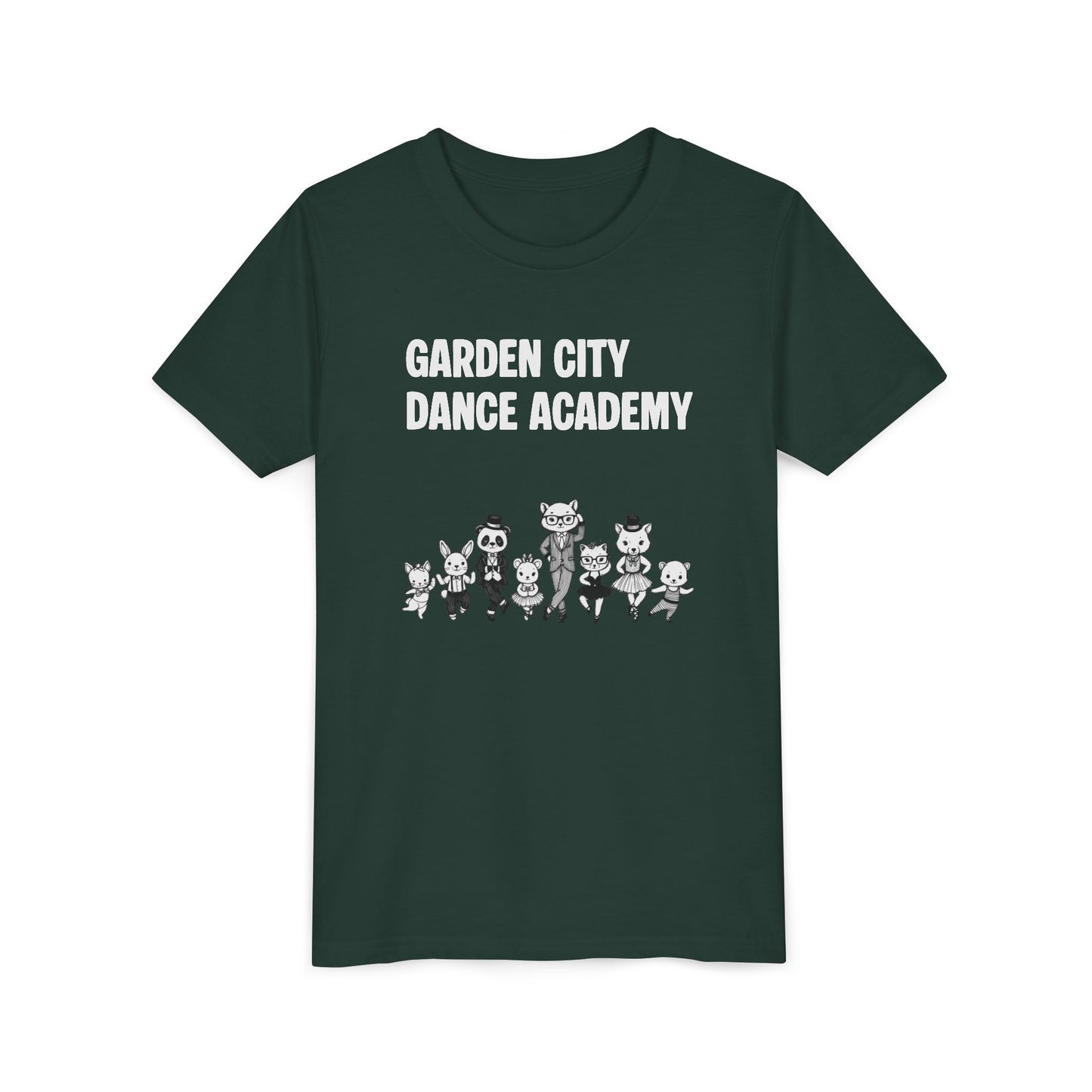 "Garden City Dance Academy" Youth Tee — Kids Dance Club Cartoon Dancers T-Shirt