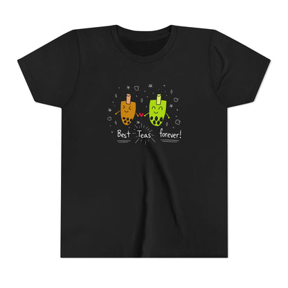 "Best Teas Forever" Youth Tee – Cute Bubble Tea Friends BFF Graphic T-Shirt