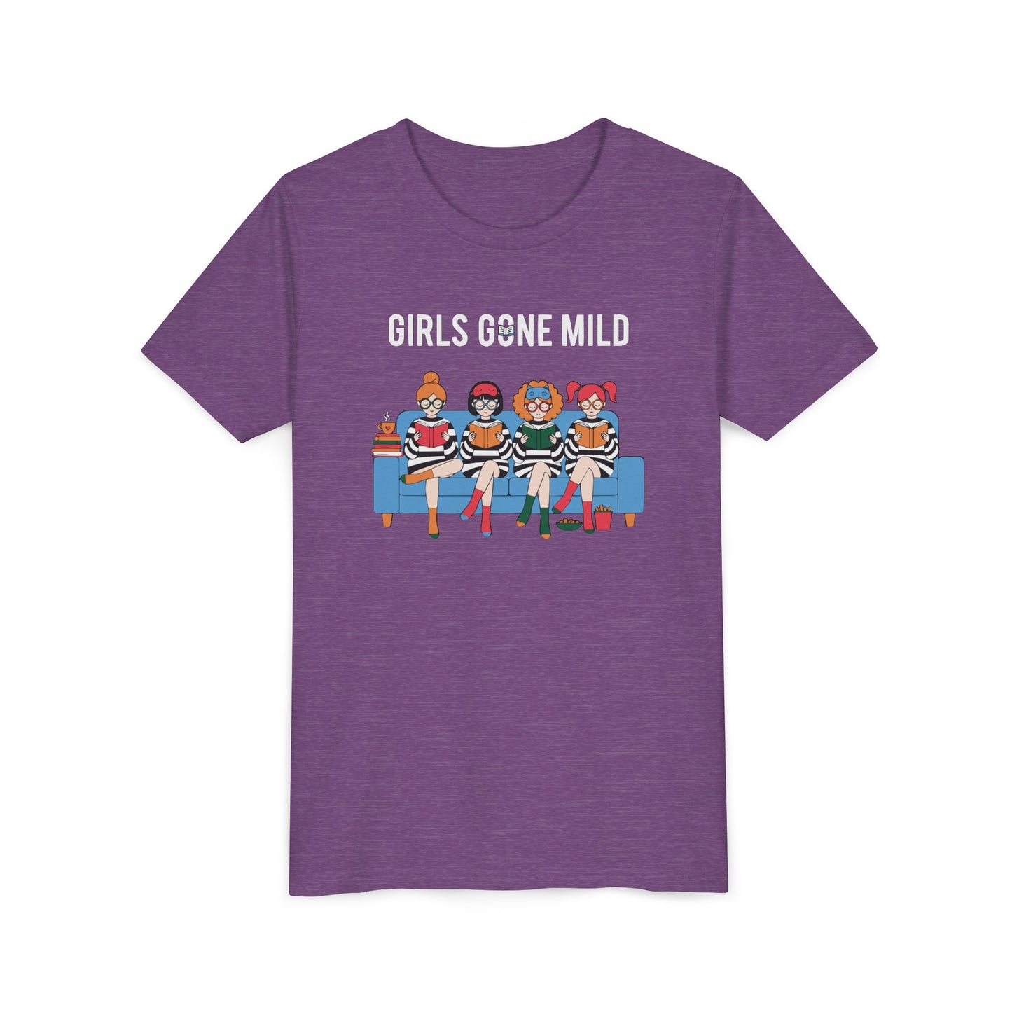 "Girls Gone Mild" Youth Tee – Cute Reading Club Graphic T-Shirt