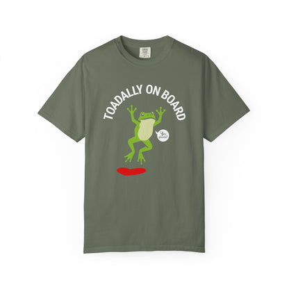 Toadally On Board T-Shirt — Cute Frog Volunteer Graphic Tee