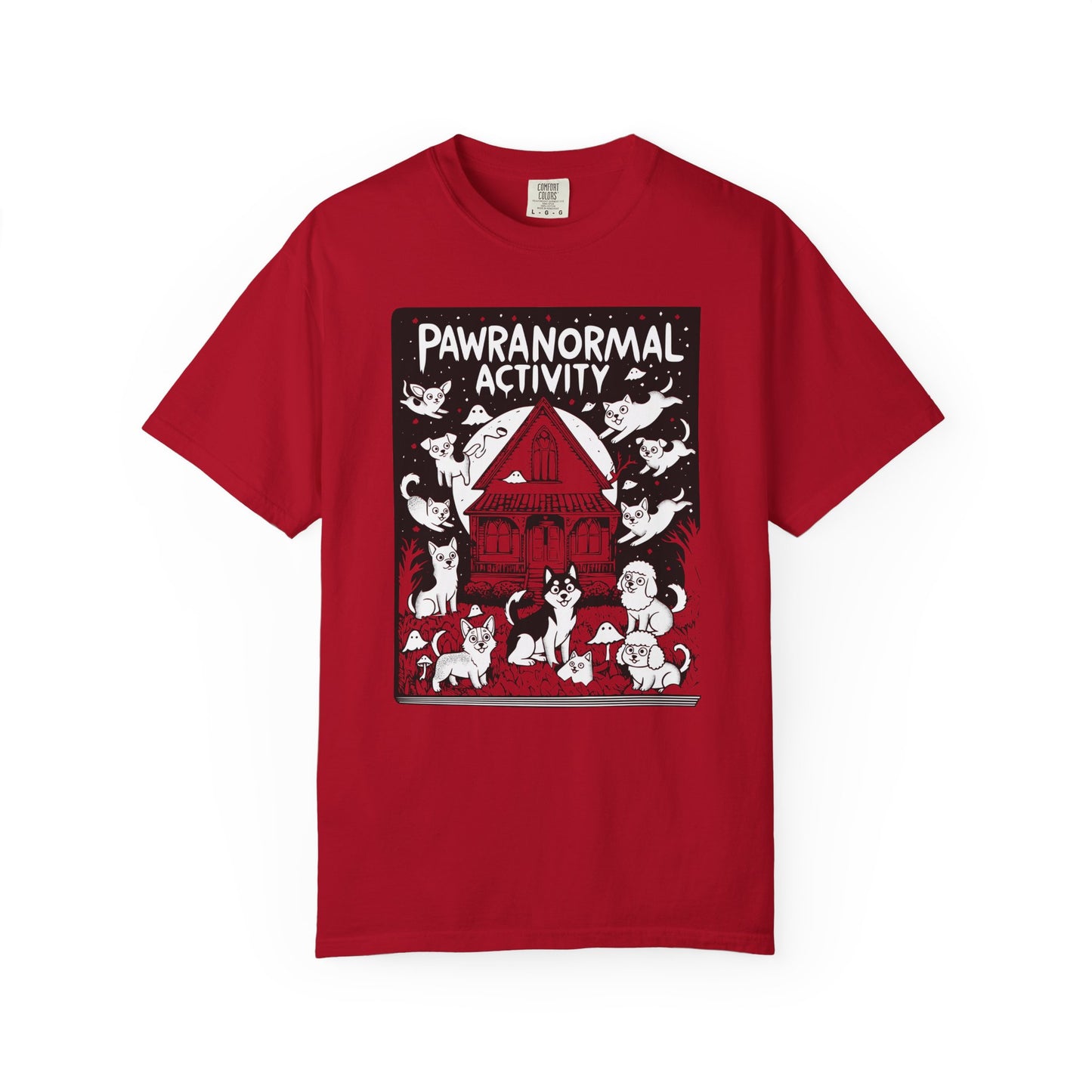 "Pawranormal Activity" Dog T-Shirt - Haunted House Fun Graphic Tee