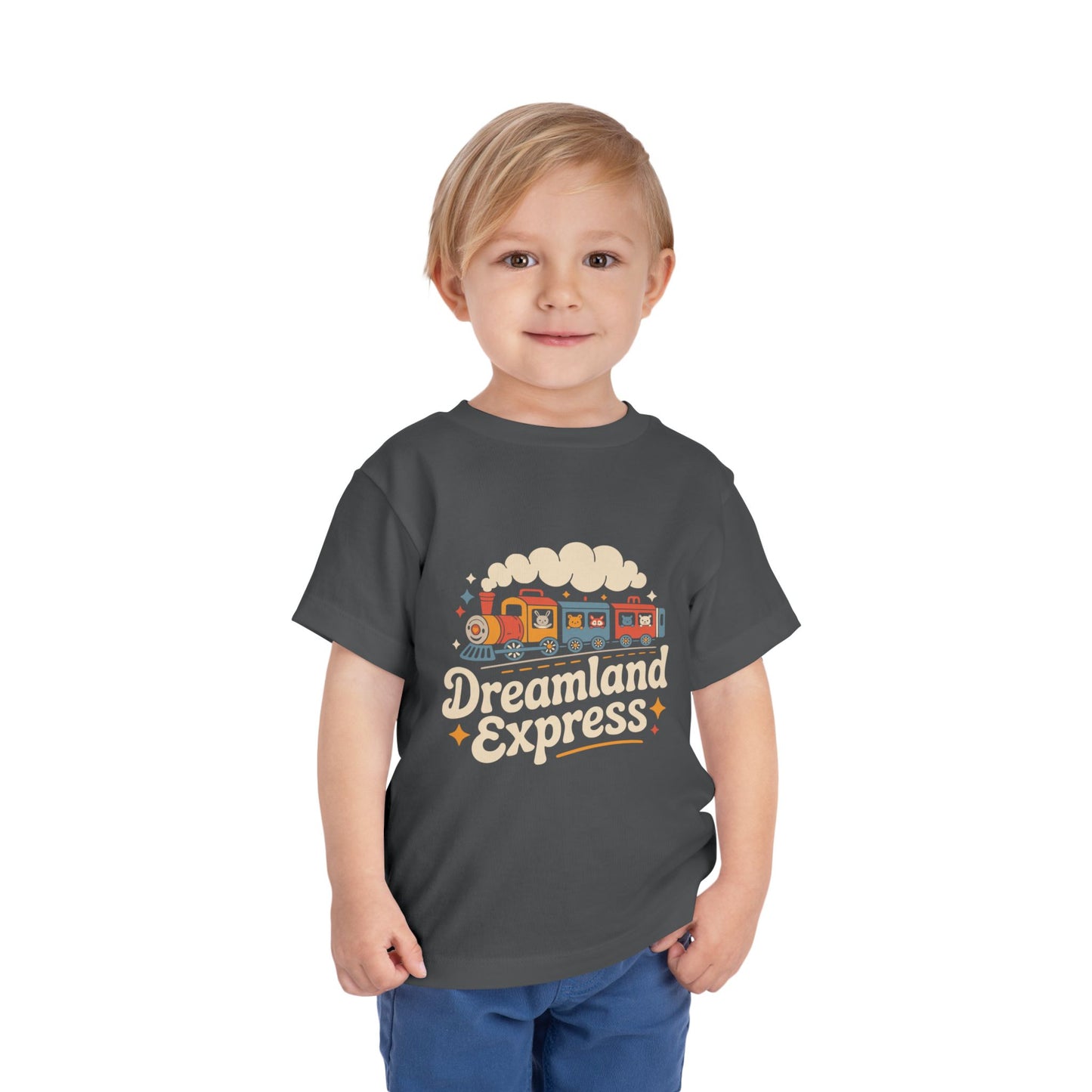 "Dreamland Express" Toddler Tee — Cute Train Kids Graphic T-Shirt