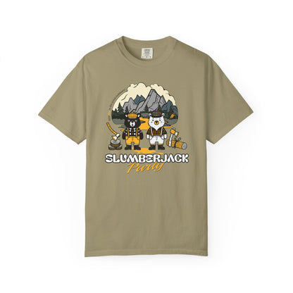 Slumberjack Party T-Shirt — Outdoor Pee Lumberjack Mountain Bears Graphic Tee