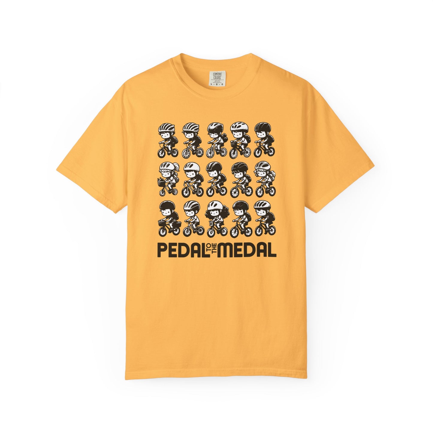 Pedal for the Medal Graphic Tee — Cute Cycling Crew Illustration T-Shirt