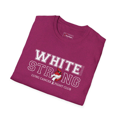 White Ribbon Strong T-Shirt — Lung Cancer Fight Club Awareness Tee