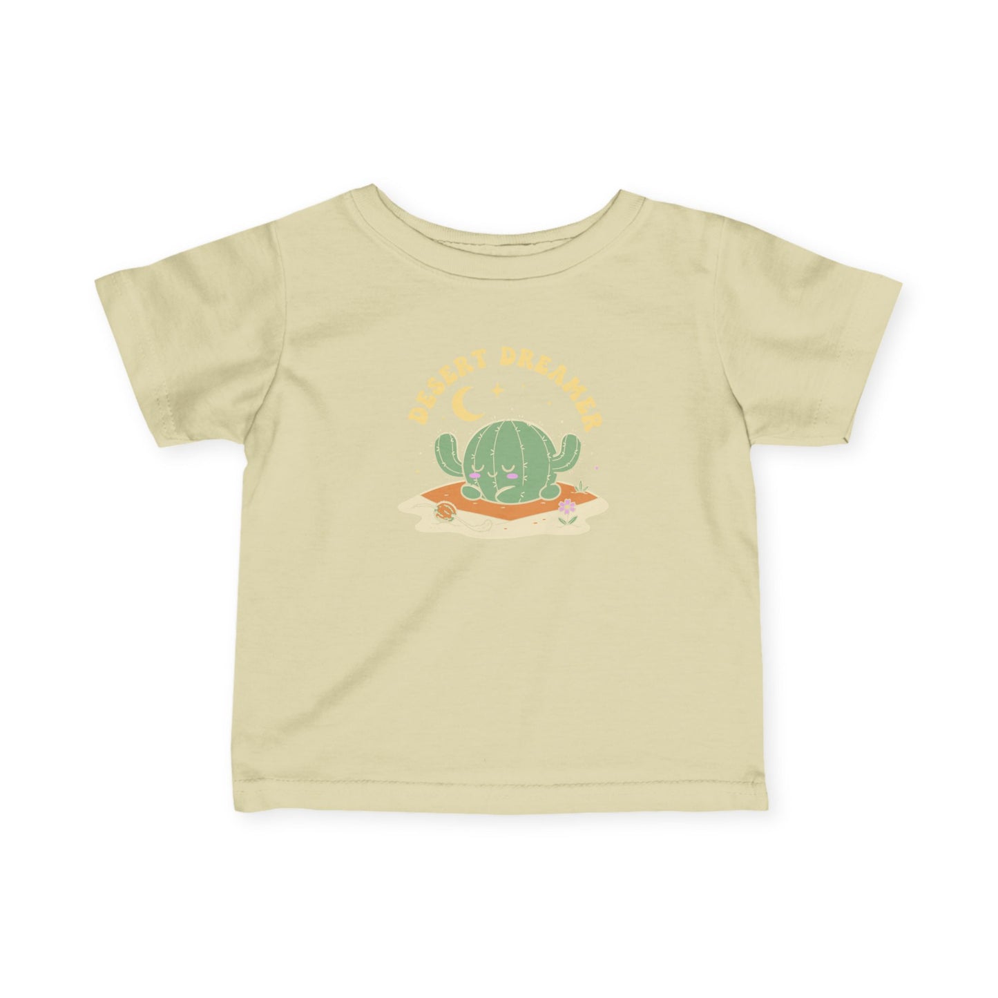 “Desert Dreamer” Infant Tee — Cute Sleeping Cactus Baby Shirt