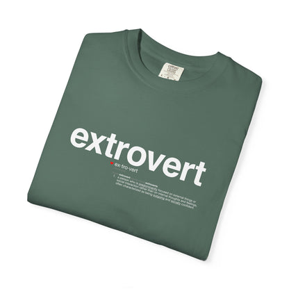 Extrovert T-Shirt — "Extrovert" Front + Nutrition Facts Back Graphic Tee