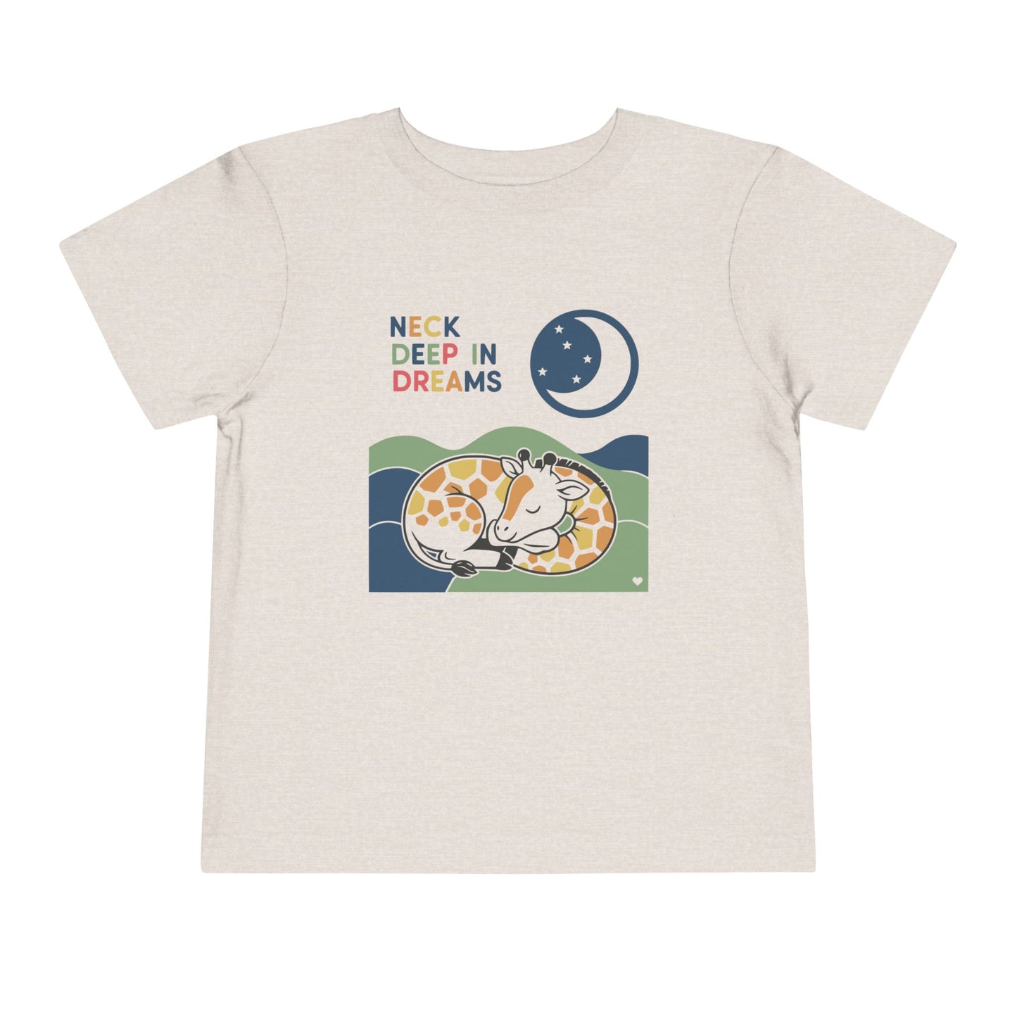 "Neck Deep in Dreams" Toddler Tee — Sleeping Giraffe Graphic T-Shirt