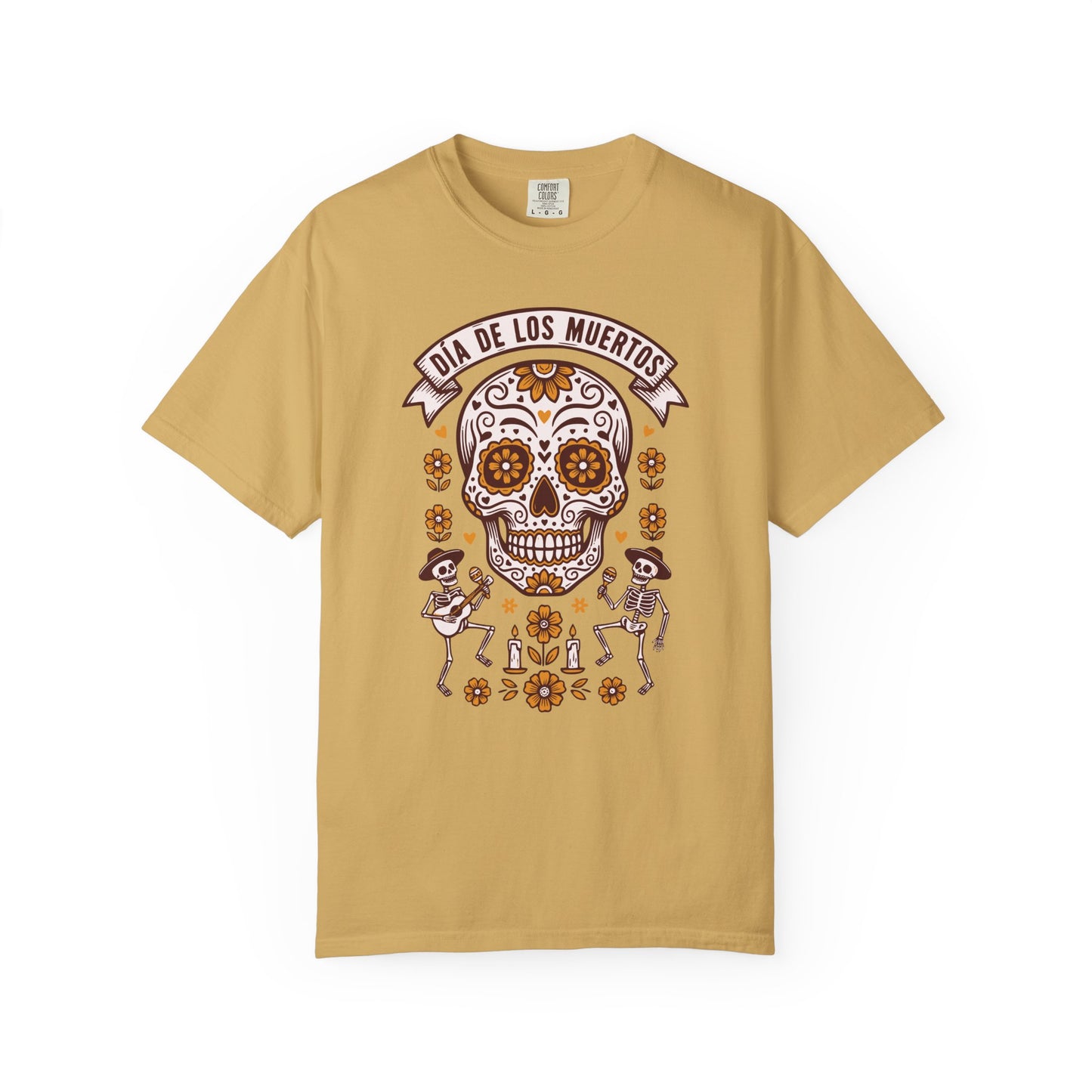 Día de los Muertos Sugar Skull T-Shirt — Floral Calavera Day of the Dead Tee