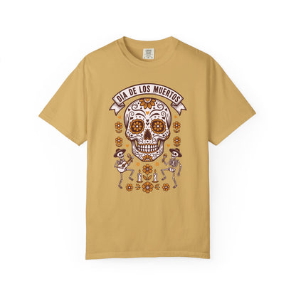 Día de los Muertos Sugar Skull T-Shirt — Floral Calavera Day of the Dead Tee