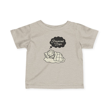 "Powered by Naps" Infant Tee — Cute Sleeping Recharging Baby Robot Android Graphic