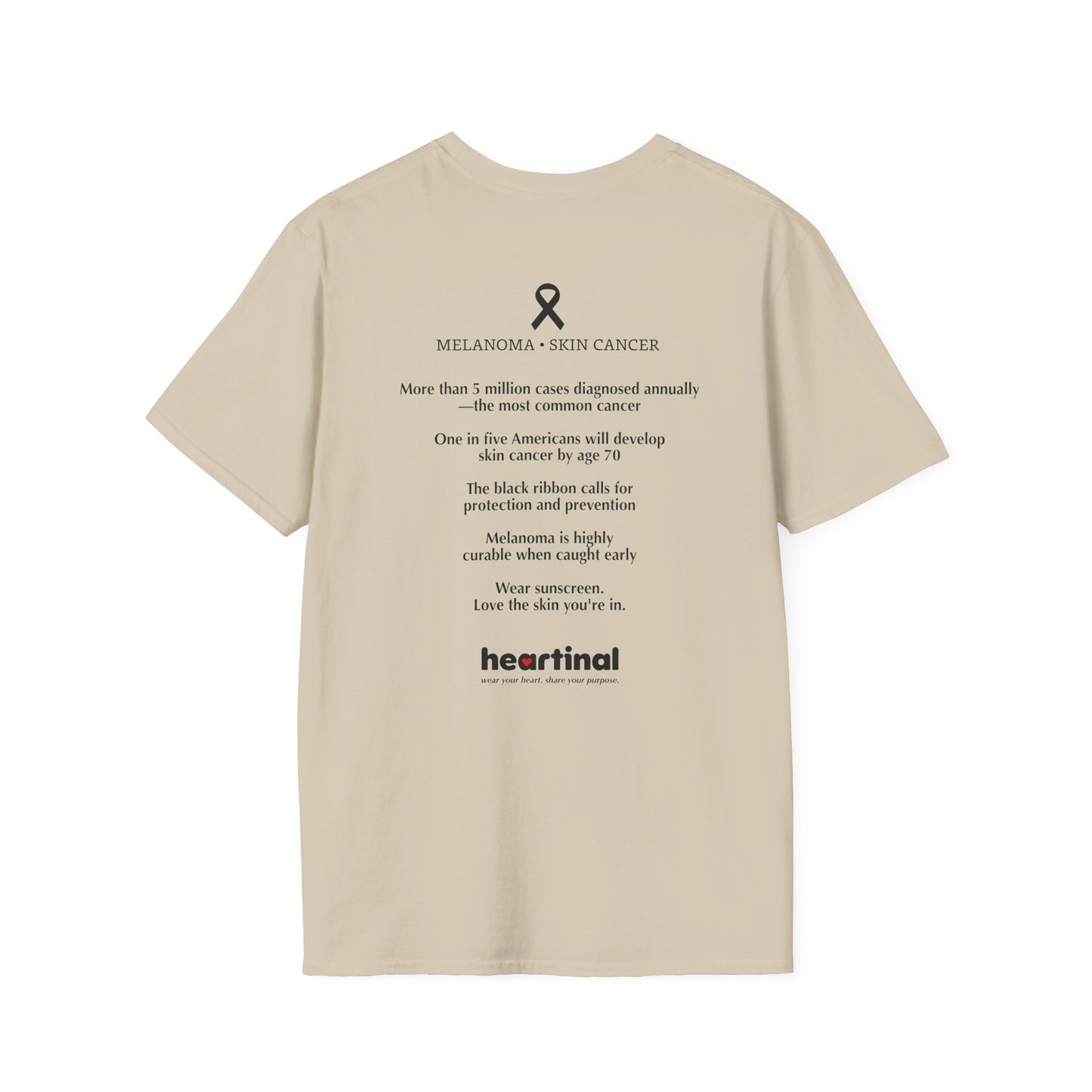 Black Ribbon Strong T-Shirt — Skin Cancer Fight Club Awareness Tee
