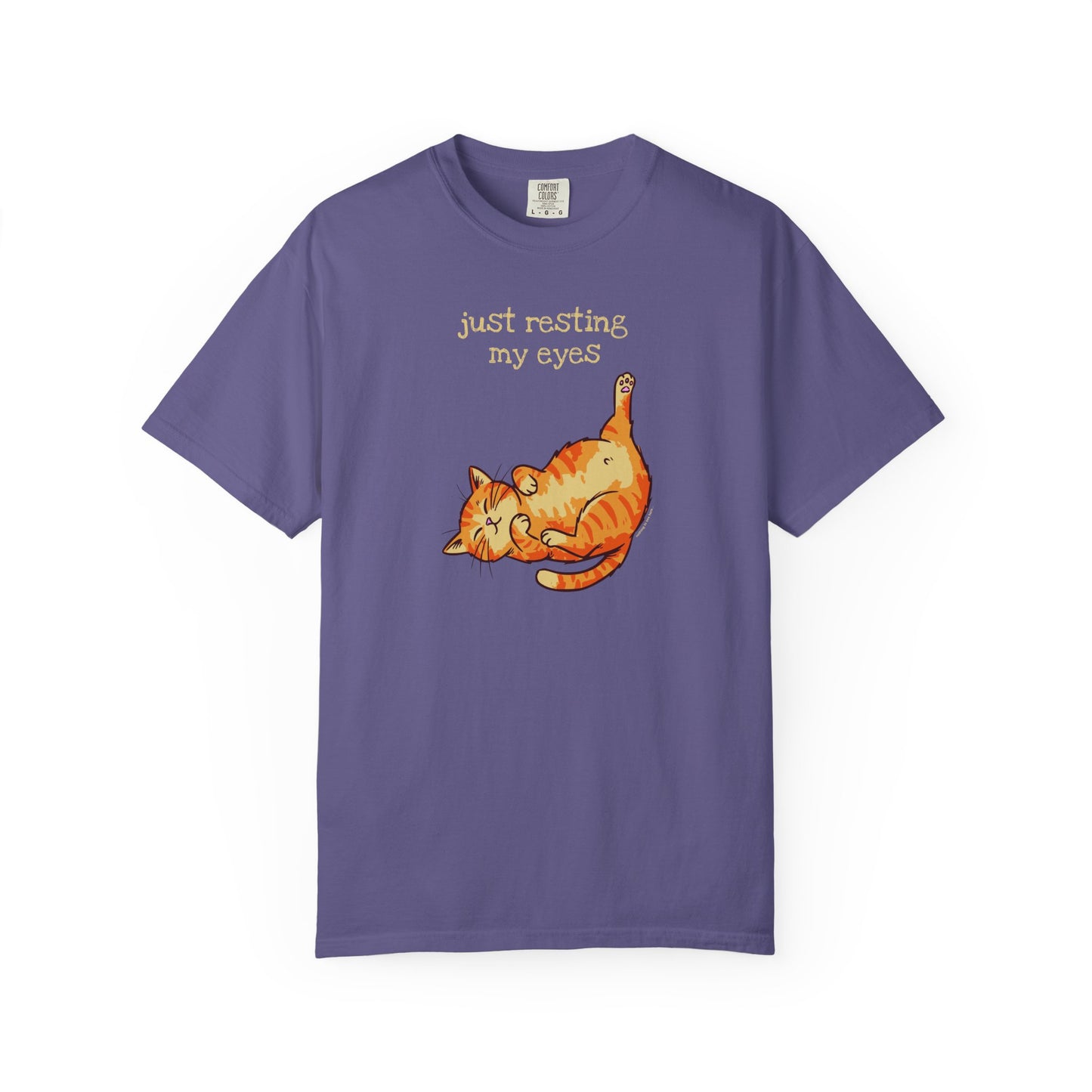 "Just Resting My Eyes" T-Shirt — Awkward Cat Nap Graphic Tee