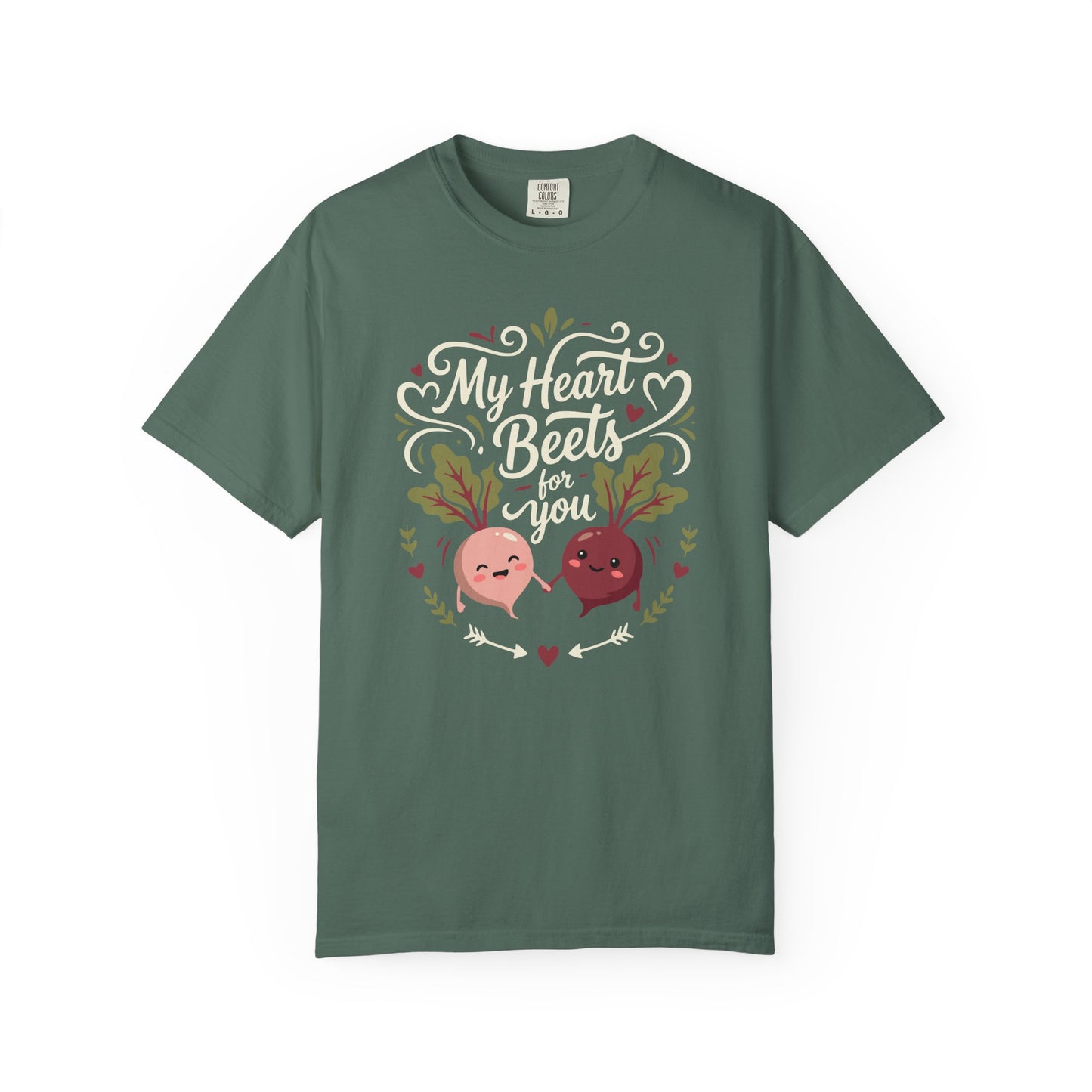 “My Heart Beets for You” T-Shirt — Cute Veggie Valentine Beet Couple Graphic Tee