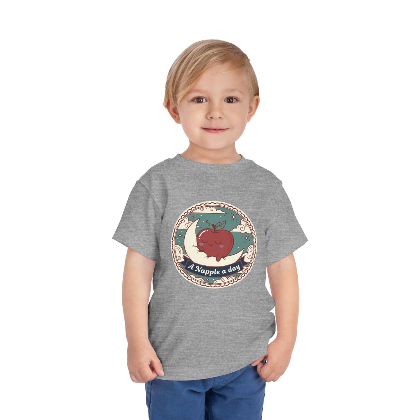“A Napple a Day” Toddler Tee — Cute Apple Nap Graphic Kids Shirt