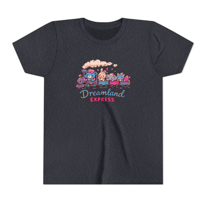 "Dreamland Express" Youth Tee — Cute Train & Animal Crew Kids Shirt