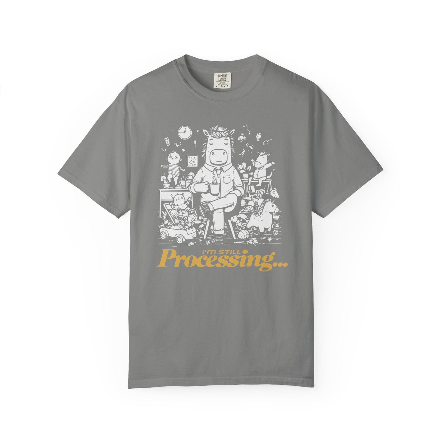 "I'm Still Processing..." T-Shirt - Funny Cartoon Techie Tee