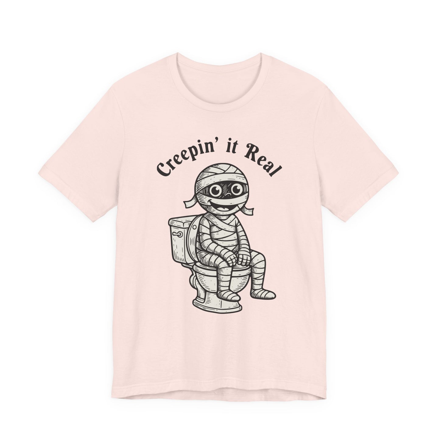 "Creepin' It Real" Vintage Tee - Funny Mummy on a Potty T-Shirt