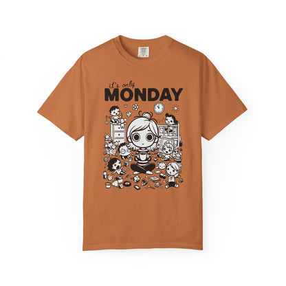 It's Only Monday T-Shirt — Cute Kawaii Desk Chaos Tee