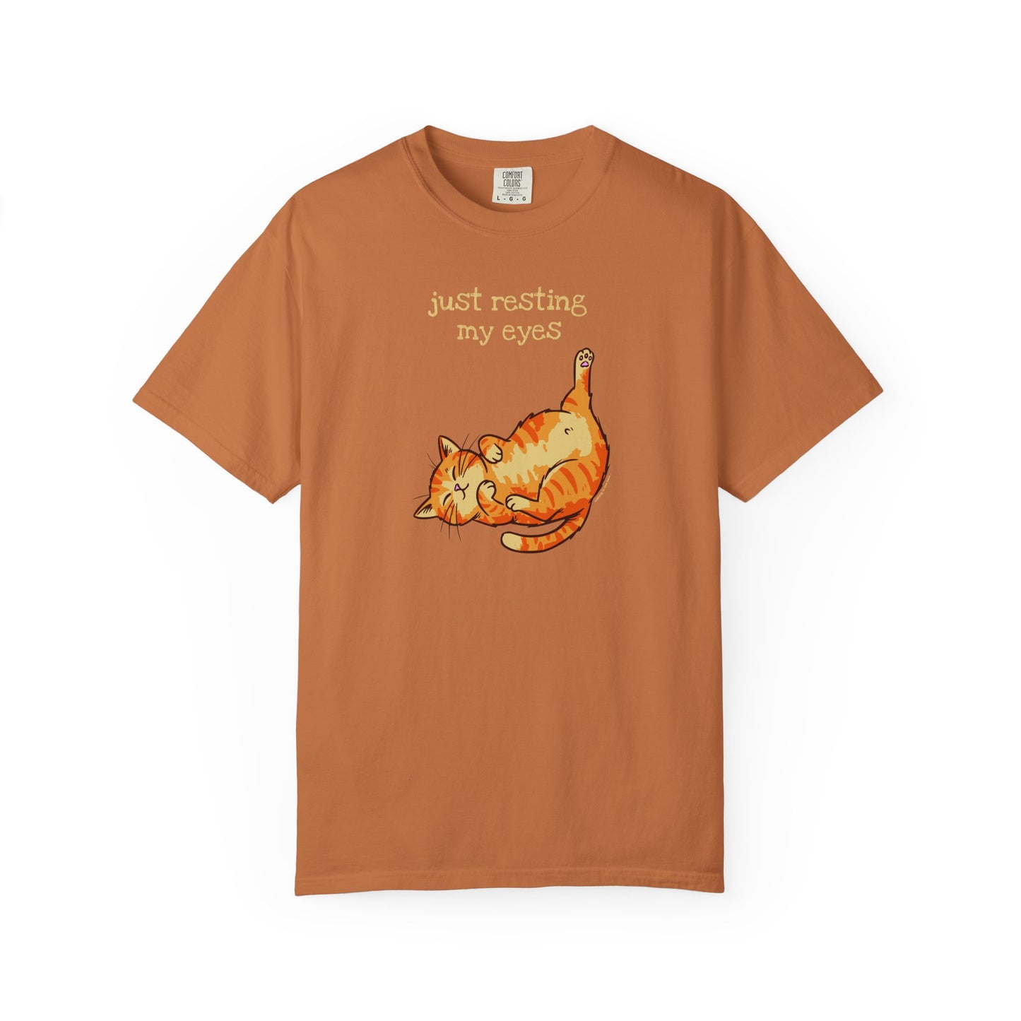 "Just Resting My Eyes" T-Shirt — Awkward Cat Nap Graphic Tee