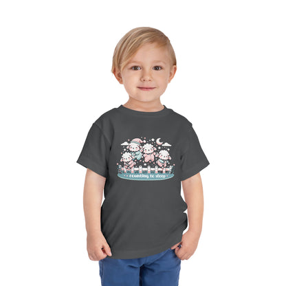 "Counting to Sleep" Toddler Tee — Cute Sleepy Sheep Bedtime Shirt