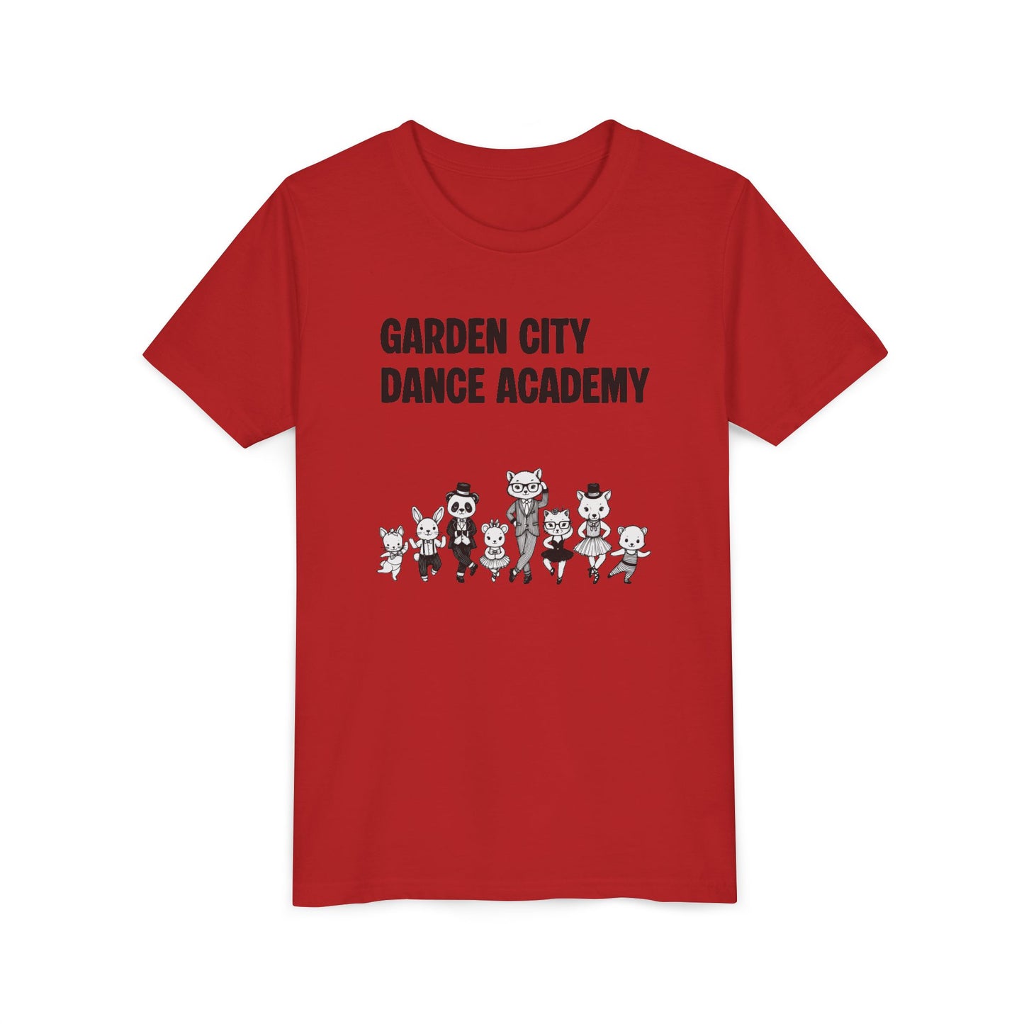 "Garden City Dance Academy" Youth Tee — Kids Dance Club Cartoon Dancers T-Shirt