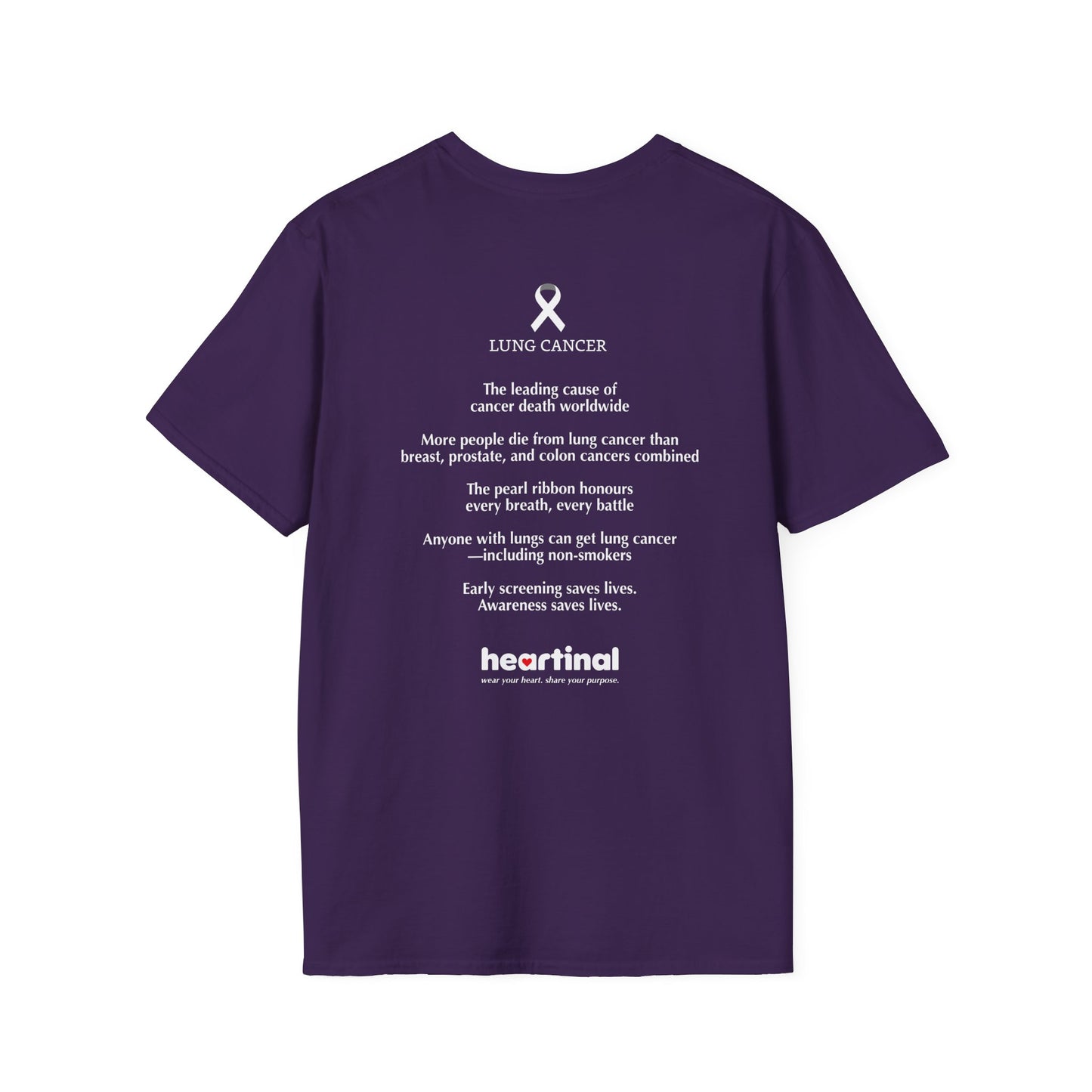 White Ribbon Strong T-Shirt — Lung Cancer Fight Club Awareness Tee