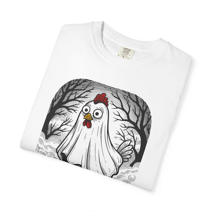Poultrygeist T-Shirt — Funny Ghost Chicken Halloween Tee