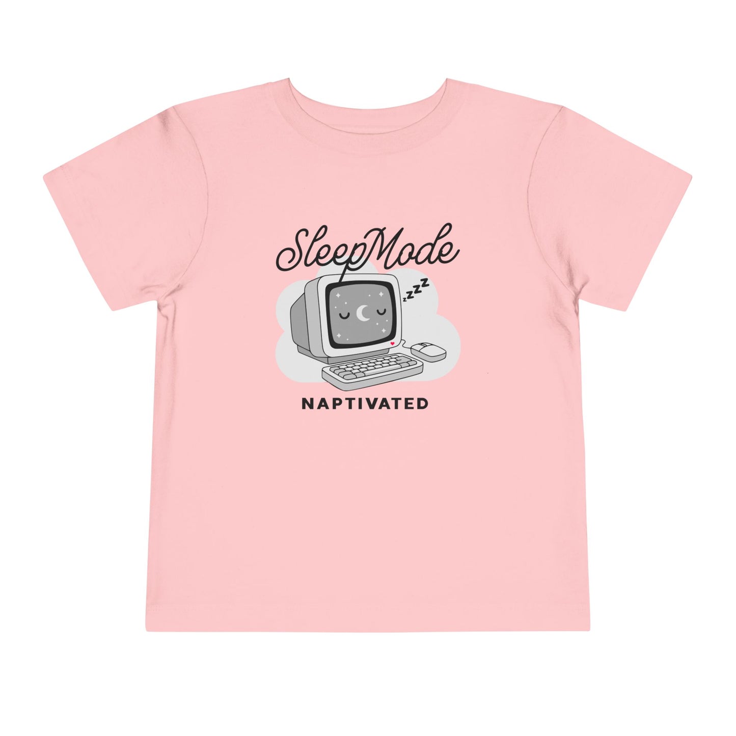 "Sleep Mode Naptivated" Toddler Tee — Cute Vintage Computer Nap T-Shirt