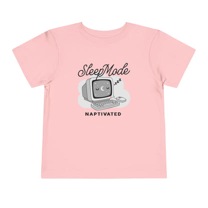 "Sleep Mode Naptivated" Toddler Tee — Cute Vintage Computer Nap T-Shirt