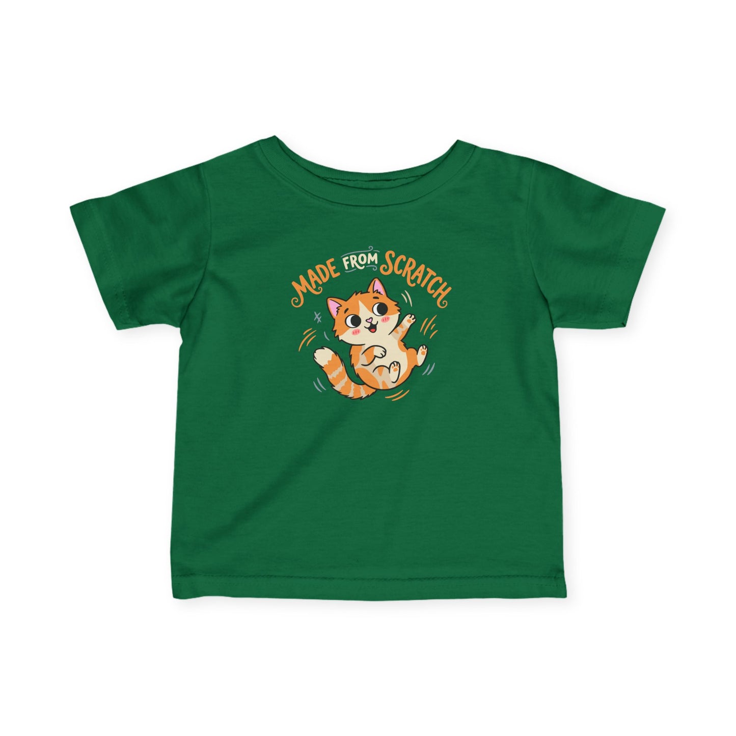 "Made From Scratch" Infant Tee — Cute Ginger Kitten Baby Shirt
