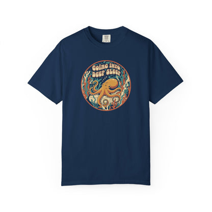 Going Into Deep Sleep Octopus T-Shirt — Vintage Ocean Sleep Graphic Tee