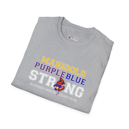 Marigold Purple Blue Strong T-Shirt — Bladder Cancer Awareness Fundraiser Tee