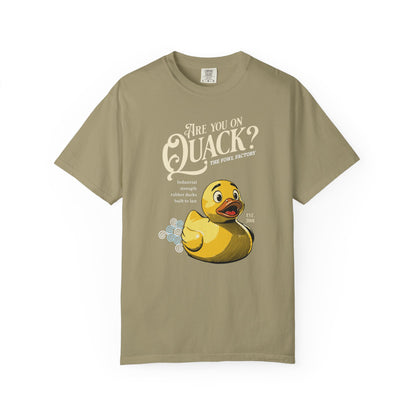 "Are You On Quack?" Graphic T-Shirt — Vintage Illustration Rubber Duck Tee
