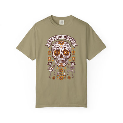 Día de los Muertos Sugar Skull T-Shirt — Floral Calavera Day of the Dead Tee