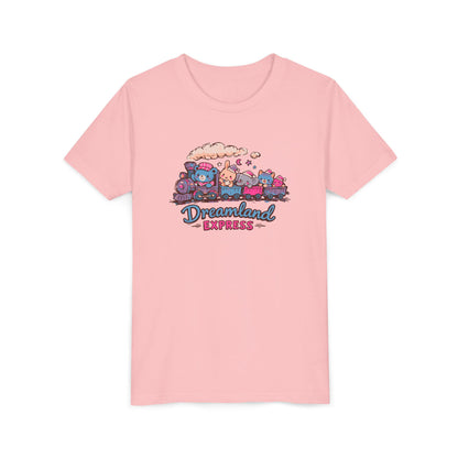 "Dreamland Express" Youth Tee — Cute Train & Animal Crew Kids Shirt