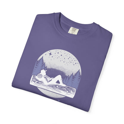 Slumberjack Campfire Graphic T-Shirt — Relaxing Night Sky Outdoor Tee