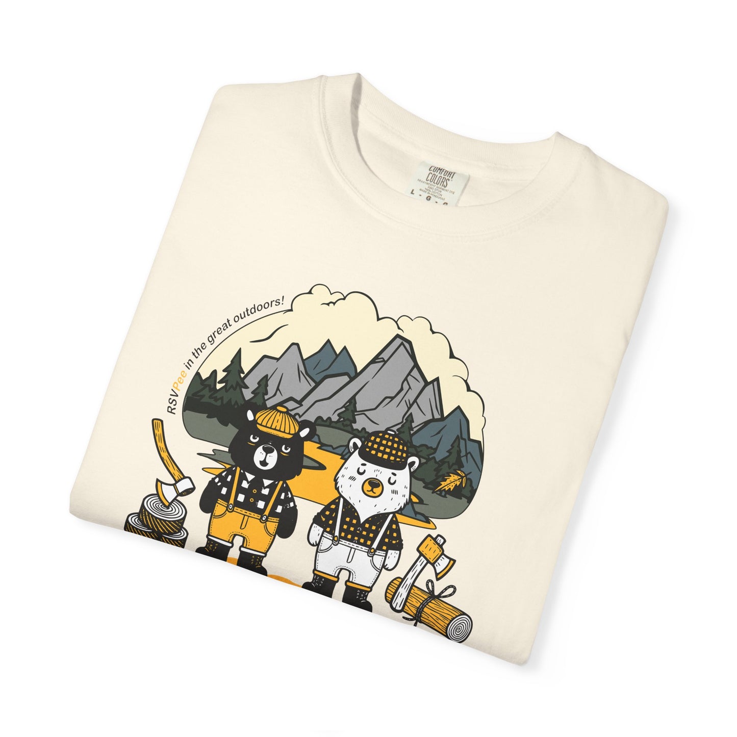 Slumberjack Party T-Shirt — Outdoor Pee Lumberjack Mountain Bears Graphic Tee