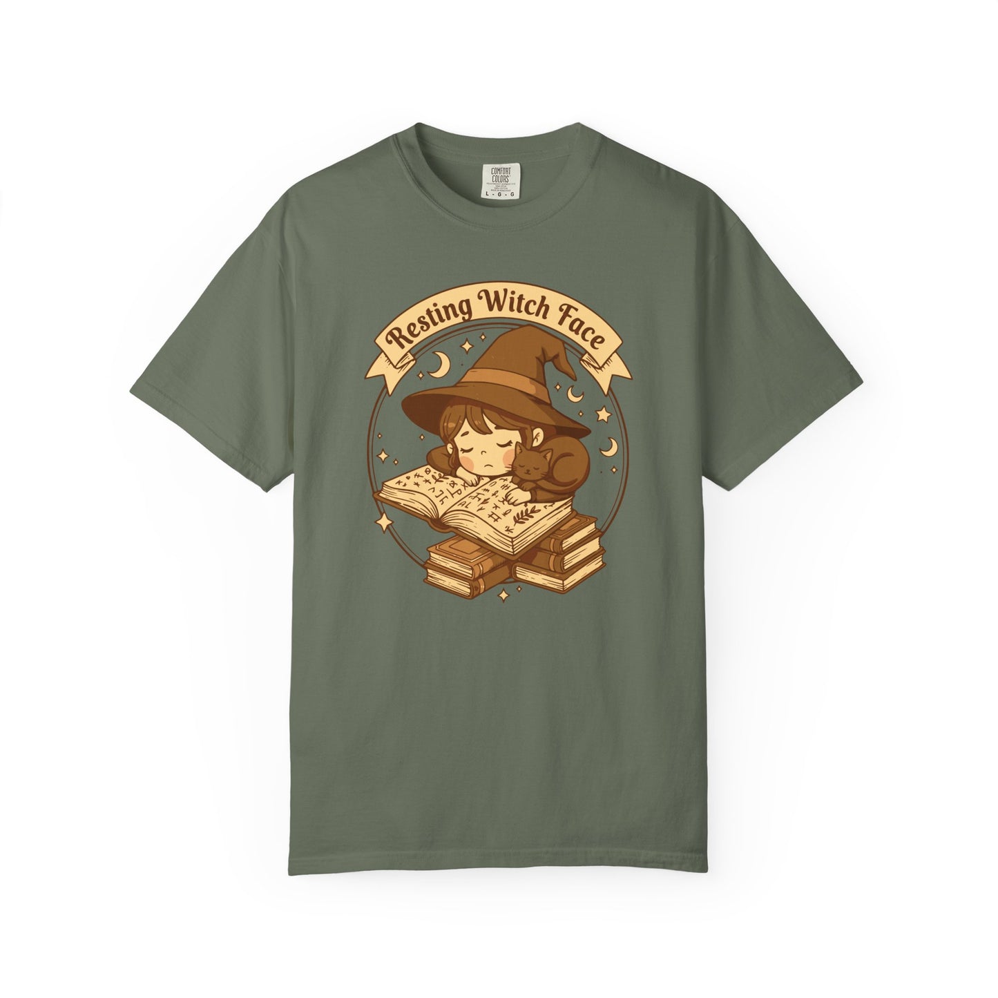 Resting Witch Face T-Shirt — Cute Witch Sleeping Graphic Tee