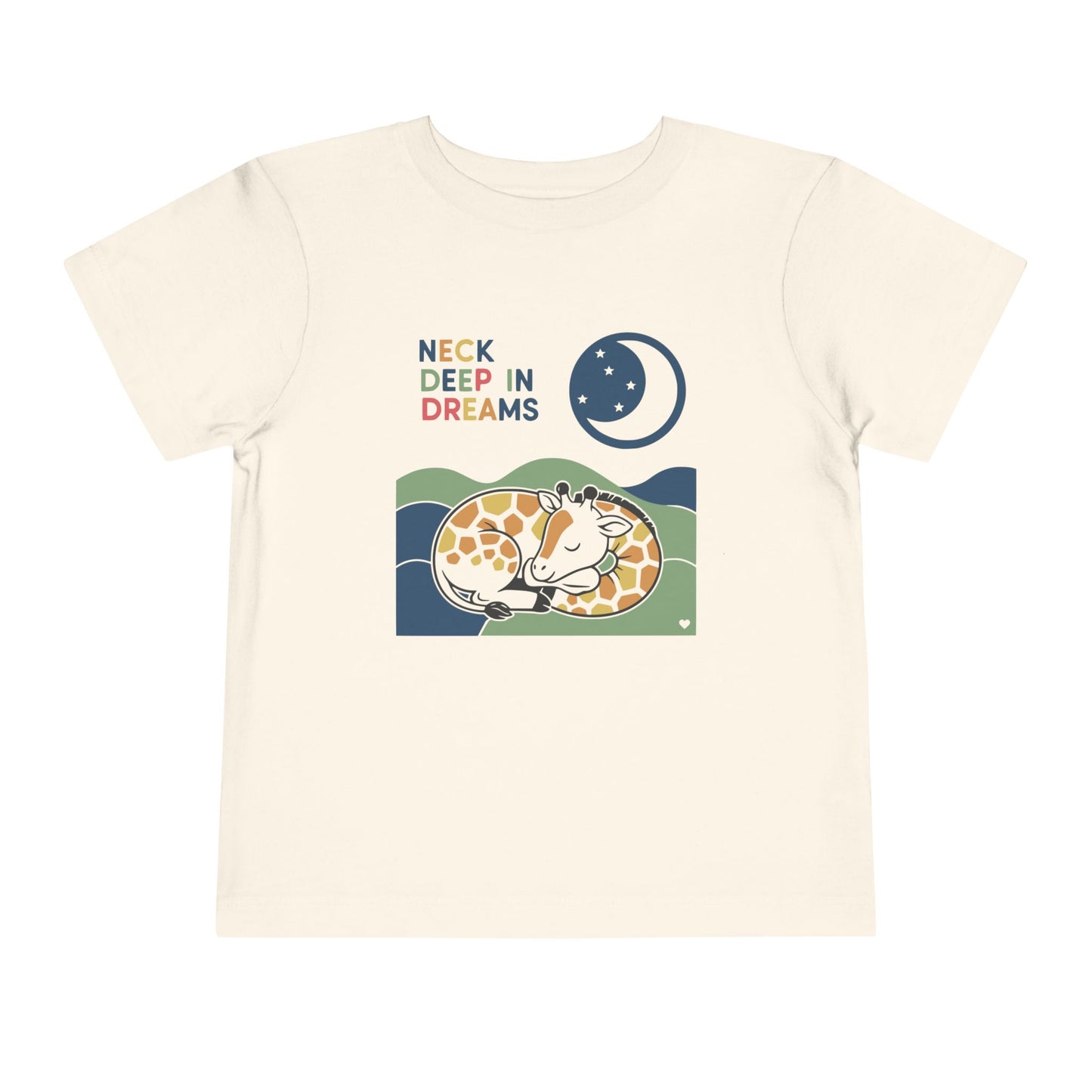 "Neck Deep in Dreams" Toddler Tee — Sleeping Giraffe Graphic T-Shirt