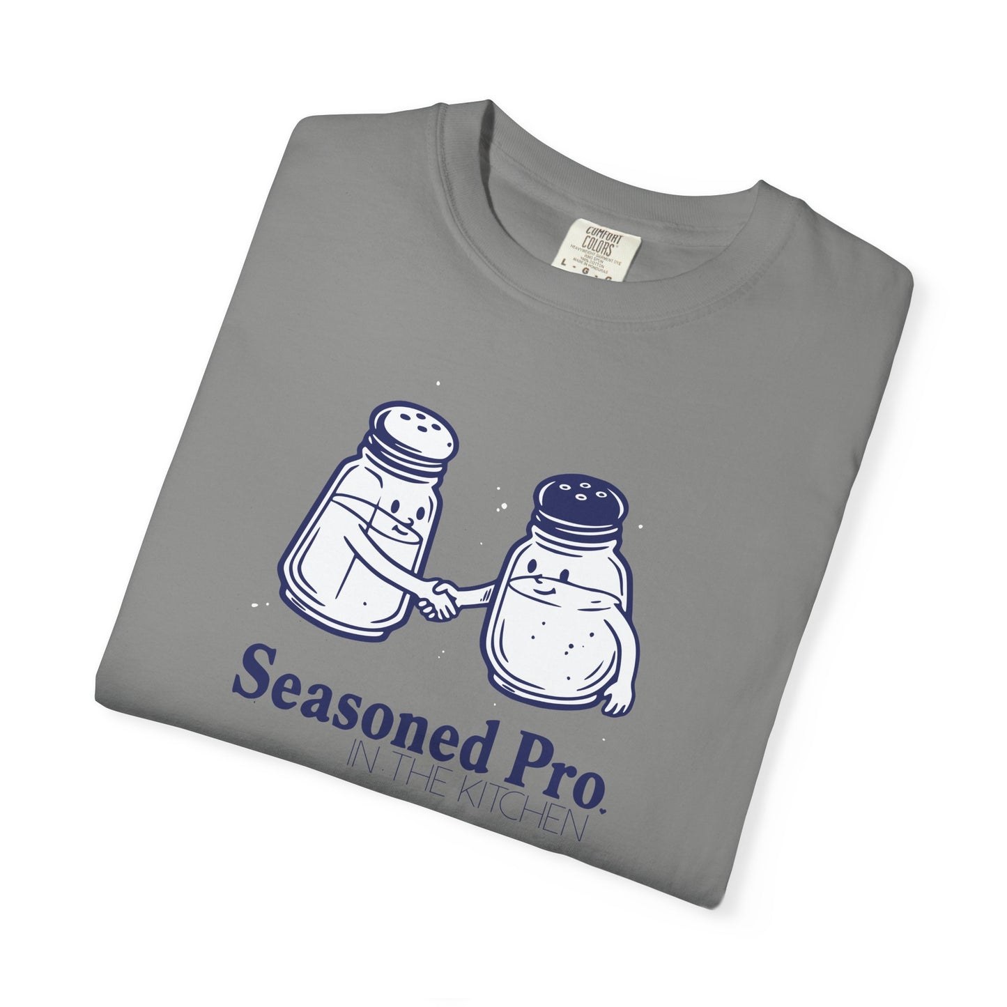 "Seasoned Pro in the Kitchen" T-Shirt — Funny Salt & Pepper Shakers Chef Graphic Tee