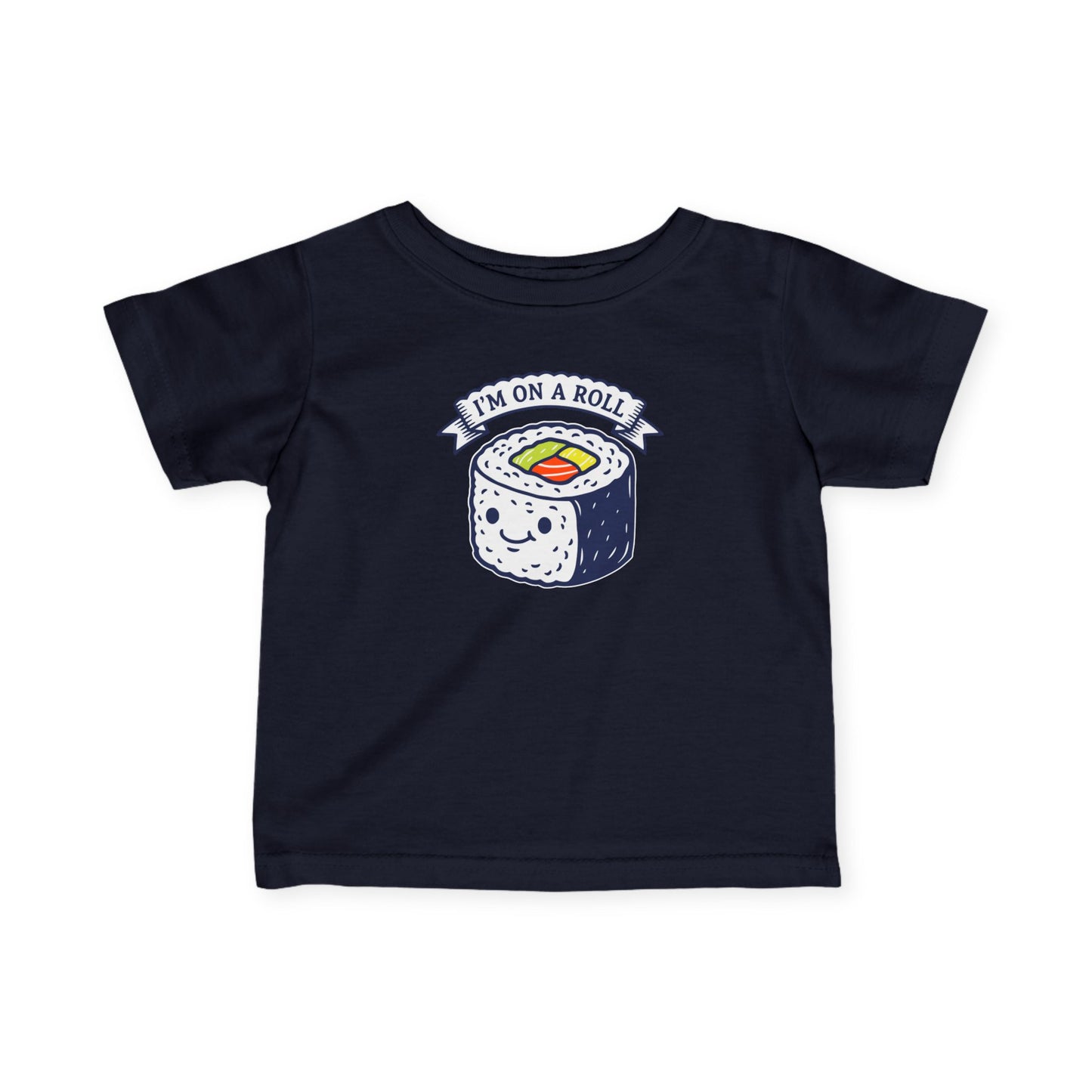 "I'm On A Roll" Infant Tee — Cute Sushi Baby Shirt