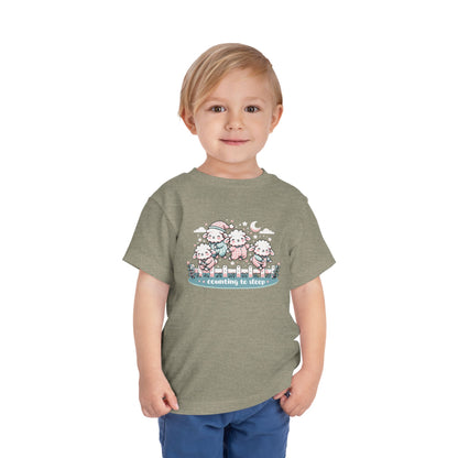 "Counting to Sleep" Toddler Tee — Cute Sleepy Sheep Bedtime Shirt