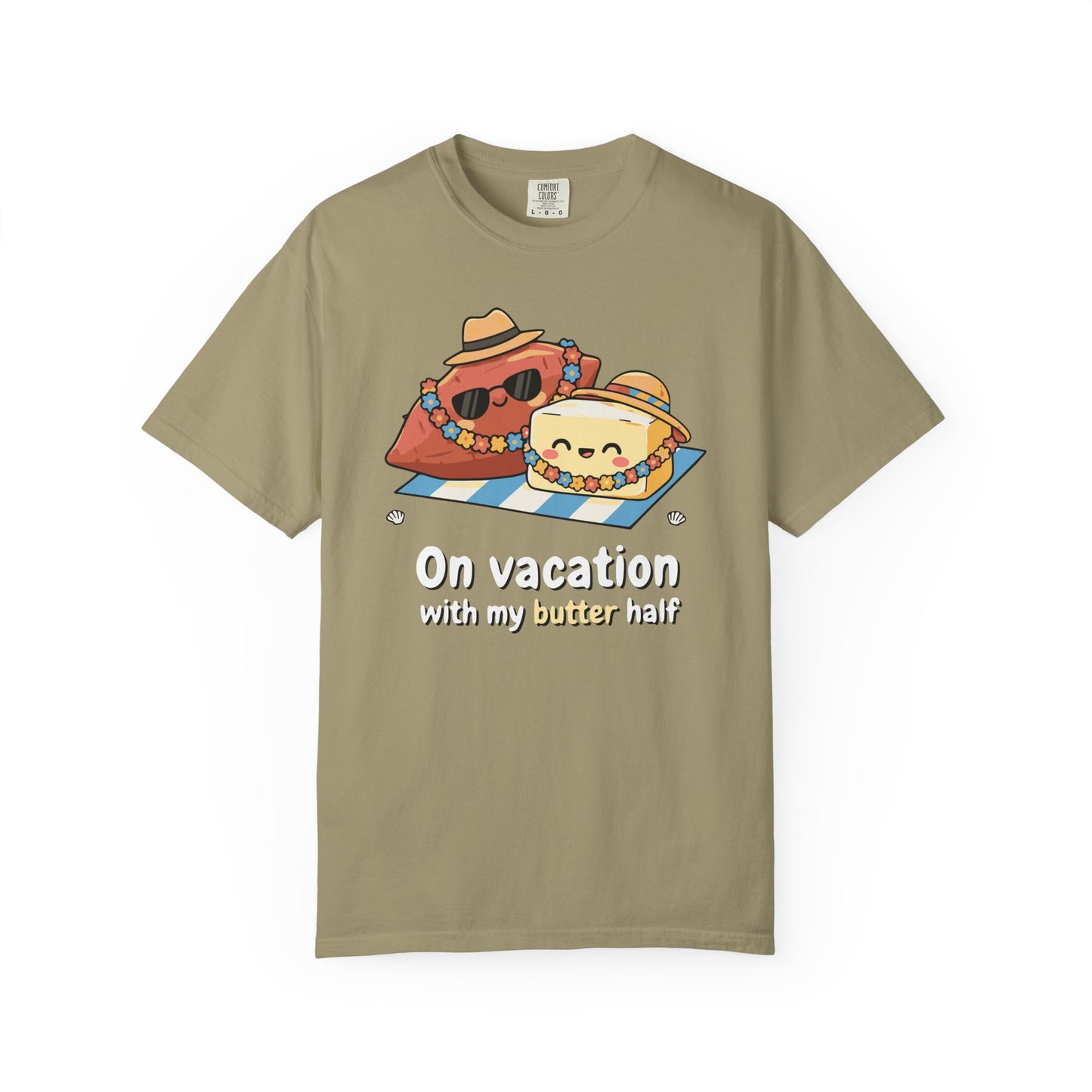 "On vacation with my butter half" Couples Tee —  Cute Vacation Yam Butter Summer T-Shirt