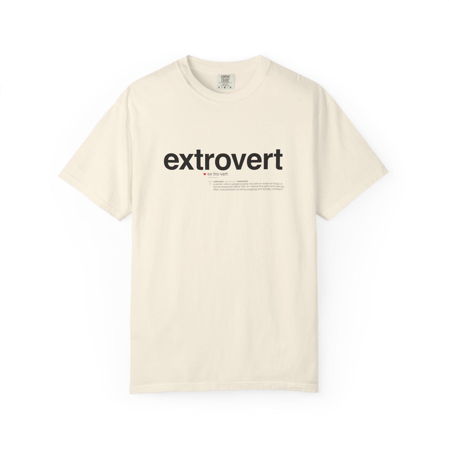 Extrovert T-Shirt — "Extrovert" Front + Nutrition Facts Back Graphic Tee